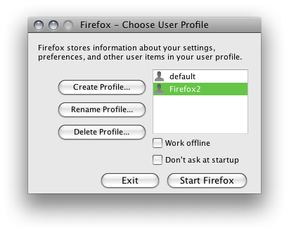 Firefox Profile Manager